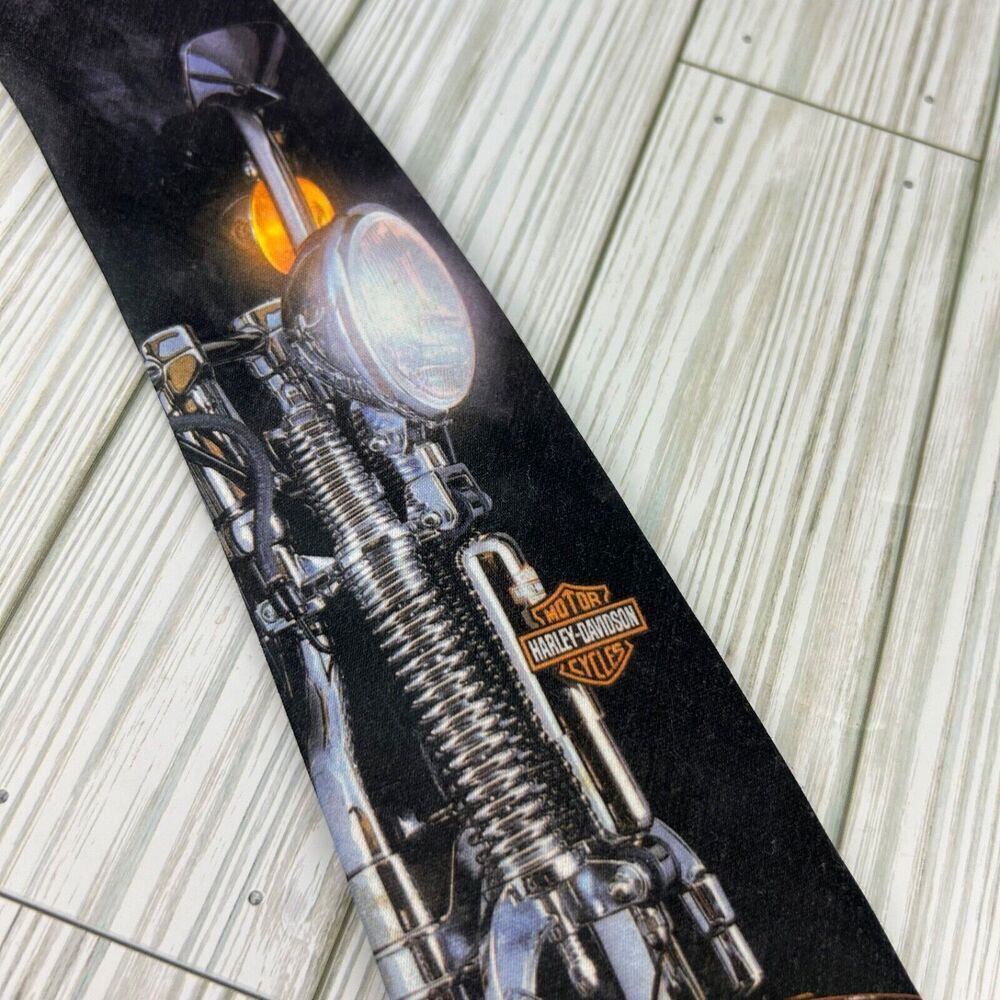 Ralph Marlin Harley Davidson Motorcycles Neck Tie Logo Bike Graphic Necktie OS